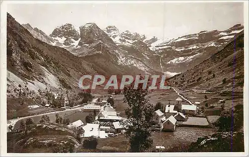 Moderne Karte Gavarnie Le Village (alt 1350 m) et le Cirque
