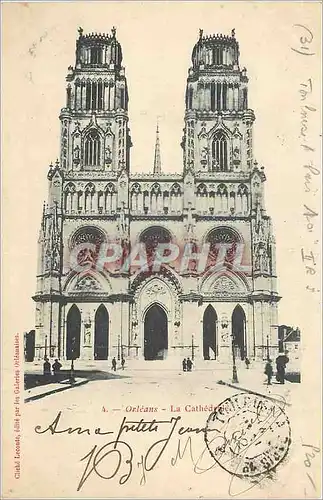 Cartes postales Orleans La Cathedrale (carte 1900)