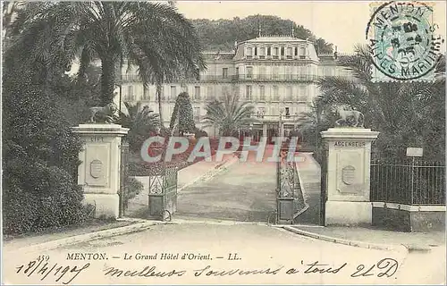 Cartes postales Menton Le Grand Hotel d'Orient
