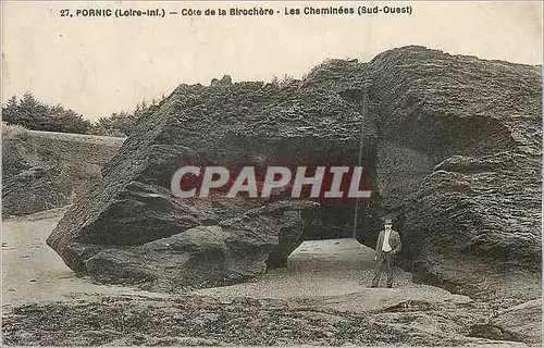 Cartes postales Pornic (Loire Inf) Cote de la Birochere Les Cheminees (Sud Ouest)