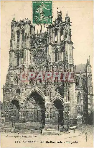 Cartes postales Amiens La Cathedrale Facade