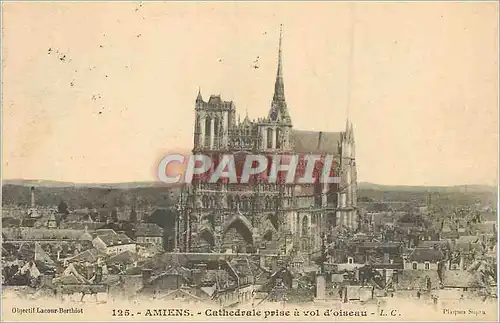Cartes postales Amiens Cathedrale prise a vol d'Oiseau