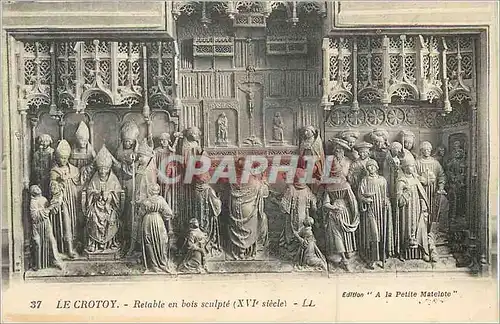 Ansichtskarte AK Le Crotoy Retable en Bois Sculpte (XVIe Siecle)