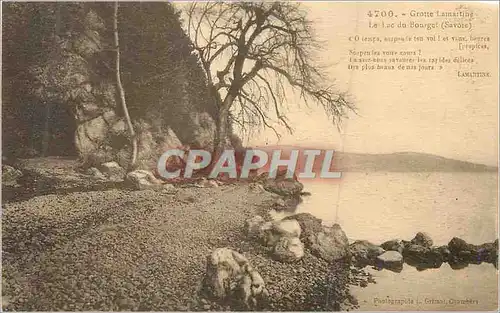 Cartes postales Le Lac de Bourget (Savoie) Grotte de Lamartine
