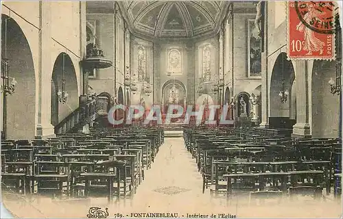 Cartes postales Fontainebleau Interieur de l'Eglise