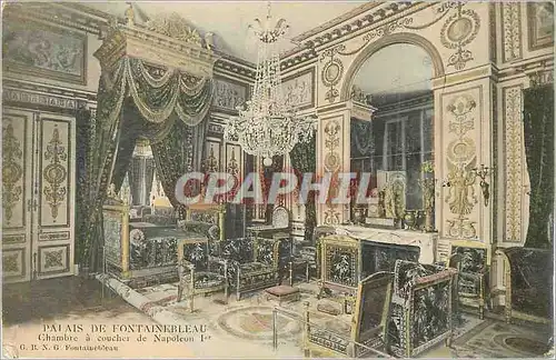 Ansichtskarte AK Palais de Fontainebleau Chambre a Coucher de Napoleon 1er