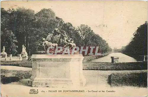 Ansichtskarte AK Palais de Fontainebleau Le Canal et les Cascades