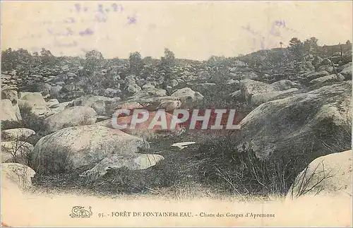 Ansichtskarte AK Foret de Fontainebleau Chaos des Gorges d'Apremont