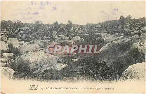 Cartes postales Foret de Fontainebleau Chaos des Gorges d'Apremont