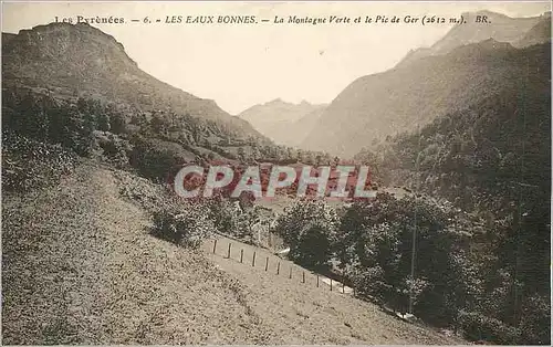 Cartes postales Les Eaux Bonnes Les Pyrenees La Montagne Verte et le Pic de Ger (2612 m)