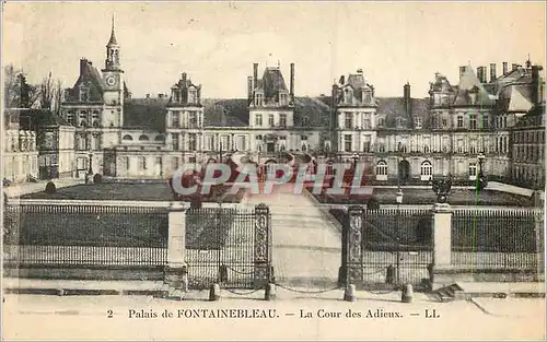 Ansichtskarte AK Palais de Fontainebleau La Cour des Adieux