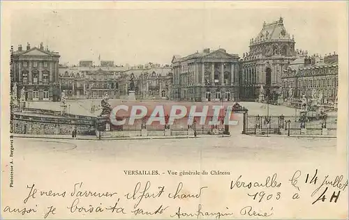 Cartes postales Versailles Vue Generale du Ch�teau (carte 1900)