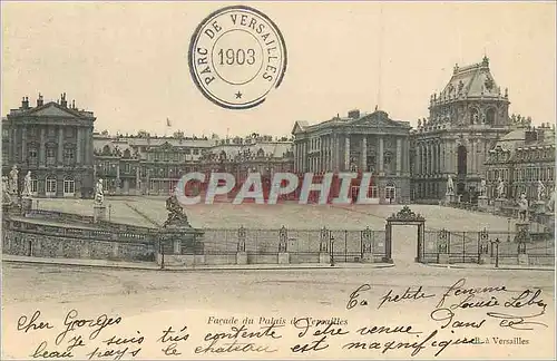 Ansichtskarte AK Facade du Palais de Versailles (carte 1900)