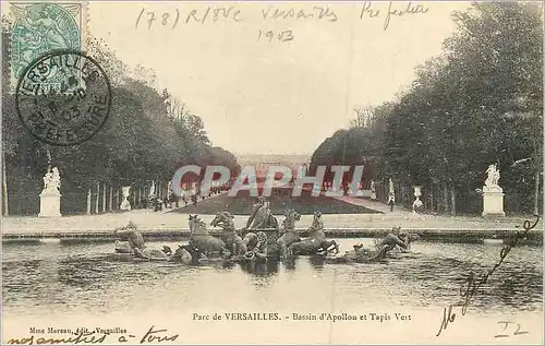 Ansichtskarte AK Parc de Versailles Bassin d'Apollon et Tapis Vert