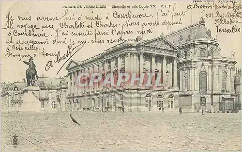 Ansichtskarte AK Palais de Versailles Chapelle et aile Louis XV