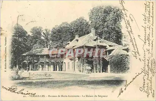 Ansichtskarte AK Versailles Hameau de Marie Antoinette La Maison du Seigneur (carte 1900)