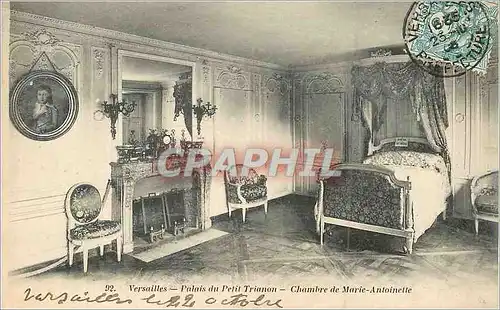 Cartes postales Versailles Palais du Petit Trianon Chambre de Marie Antoinette