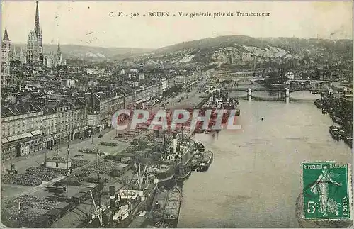 Ansichtskarte AK Rouen Vue Generale prise du Transbordeur