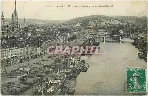 Cartes postales Rouen Vue Generale prise du Transbordeur