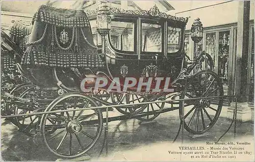 Cartes postales Versailles Musee des Voitures Tsar Nicolas II Russie Russia