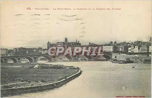 Cartes postales Toulouse le Pont Neuf La Garonne et la prairie des filtres