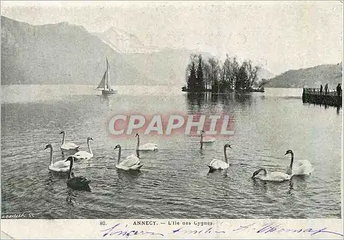 Ansichtskarte AK Annecy L'Ile des Cygnes