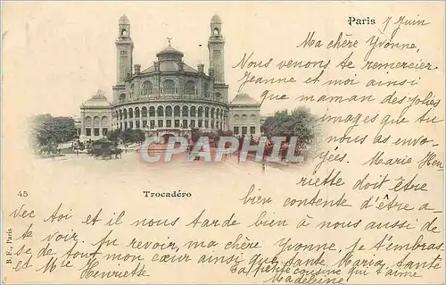 Ansichtskarte AK Paris Trocadero (carte 1900)