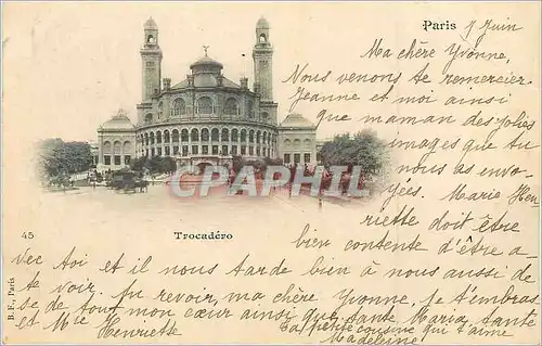 Cartes postales Paris Trocadero (carte 1900)