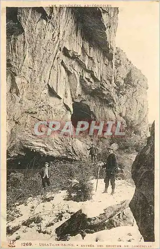 Ansichtskarte AK Ussat les Bains Entree des Grottes