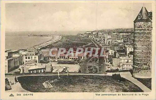 Cartes postales Dieppe Vue Panoramique du Boulevard de la Plage