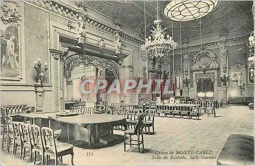 Ansichtskarte AK Casino de Monte Carlo Salle de Roulette Salle Garnier