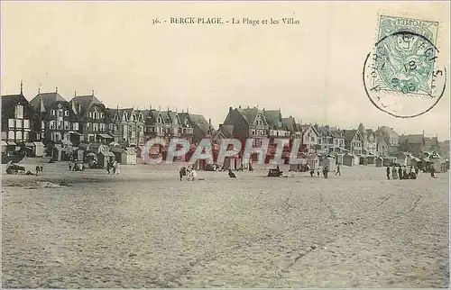 Cartes postales Berck Plage la PLage et les Villas