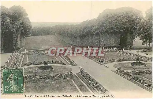 Cartes postales Les Parterres et l'Avenue des Tilleuls au Chateau de Thoiry (S et O)