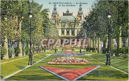 Cartes postales Monte Carlo le Casino et les Jardins