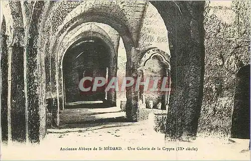 Ansichtskarte AK Ancienne abbaye de St Medard Une galerie de la crypte