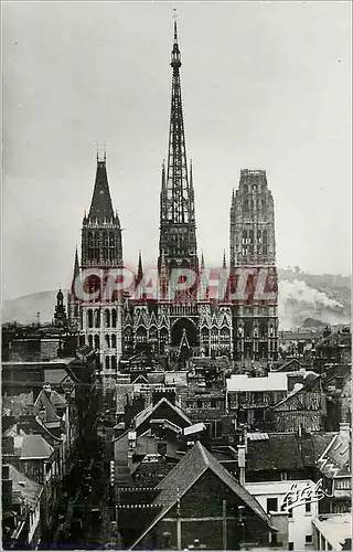 Moderne Karte Rouen Cathedrale Notre Dame