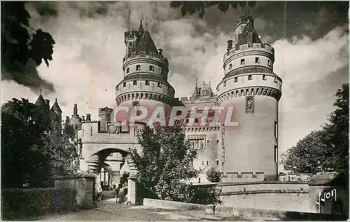 Moderne Karte Pierrefonds (Oise) Tours Charlemagne et Cesar