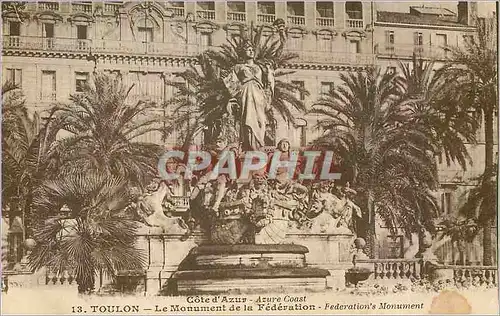 Cartes postales Toulon Cote d'Azur Le Monument de la Federation