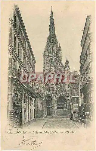Cartes postales Rouen L'Eglise Saint Maclou (carte 1900)