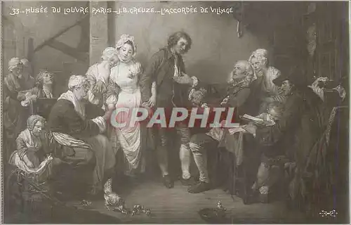 Ansichtskarte AK Musee du Louvre Paris J B Greuze L'Accordee de Village