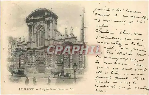 Cartes postales Le Havre L'Eglise Notre Dame (carte 1900)