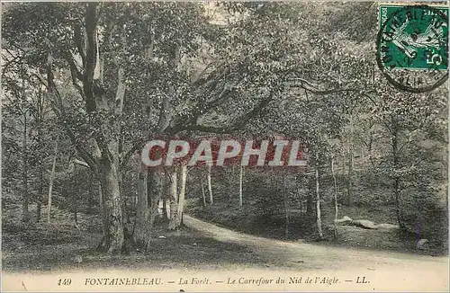 Ansichtskarte AK Fontainebleau La Foret Le Carrefour du Nid de l'Aigle