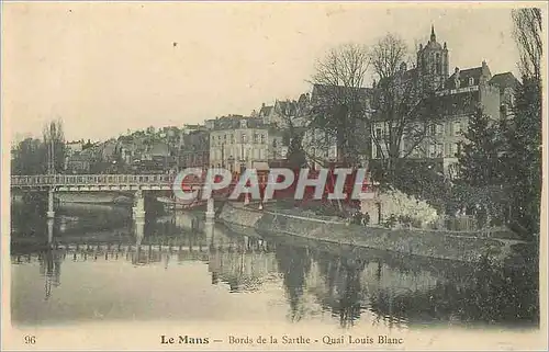 Ansichtskarte AK Le Mans Bords de la Sarthe Quai Louis Blanc