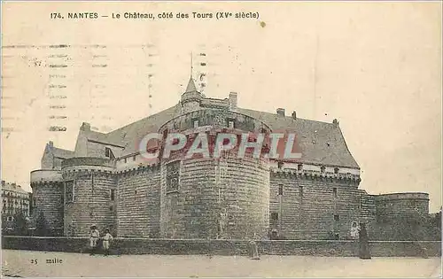 Ansichtskarte AK Nantes Le Chateau Cote des Tours (XVe Siecle)