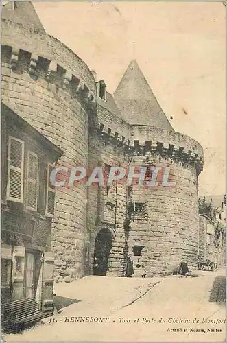 Ansichtskarte AK Hennebont Tour et Porte du Chateau de Montfort