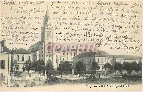 Cartes postales Vichy Hopital Civil (carte 1900)