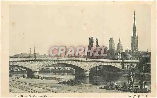 Cartes postales Rouen le Pont de Pierre