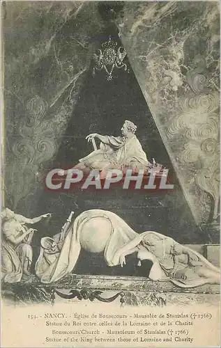 Cartes postales Nancy Eglise de Bonsecours Mausolee de Stanislas (1766)