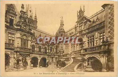 Cartes postales La Benedictine a Fecamp Cour d'Honneur