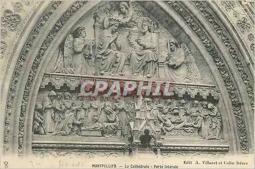 Cartes postales Montpellier La Cathedrale Porte Laterale